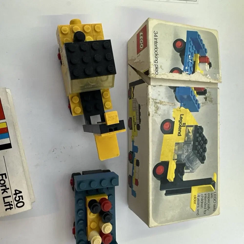 1973 Legoland Construction 450 Fork Lift Complete w/Box & Instructions Vintage